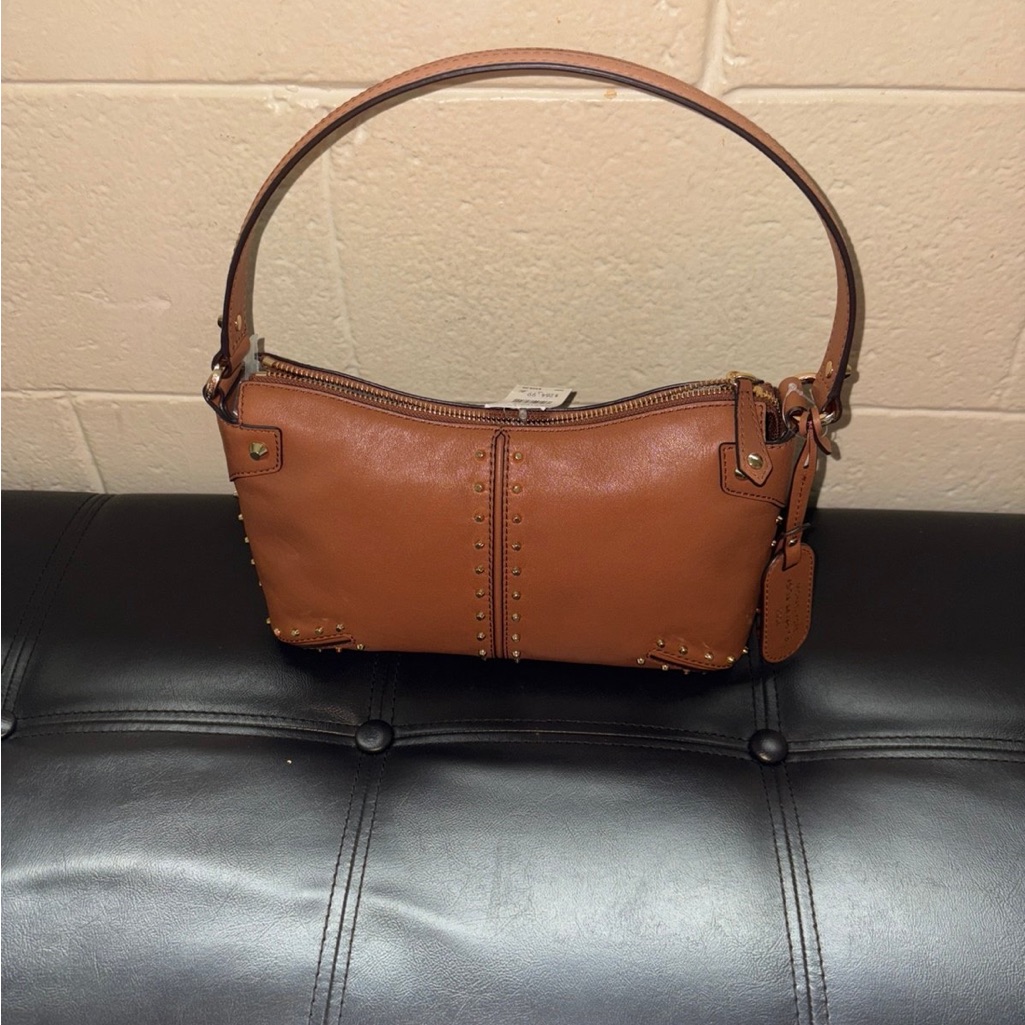Michael Kors Astor Studded Leather Shoulder Bag Nwt